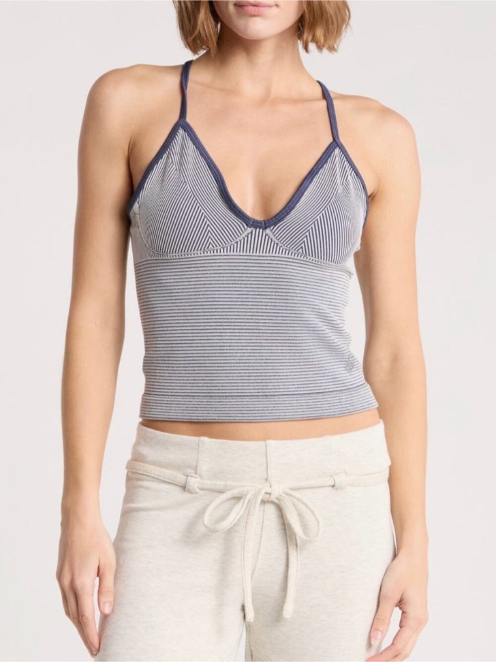 NWT Free People🌛💙 FP Movement Perfectly Plated Rib Tank in Midnight Navy